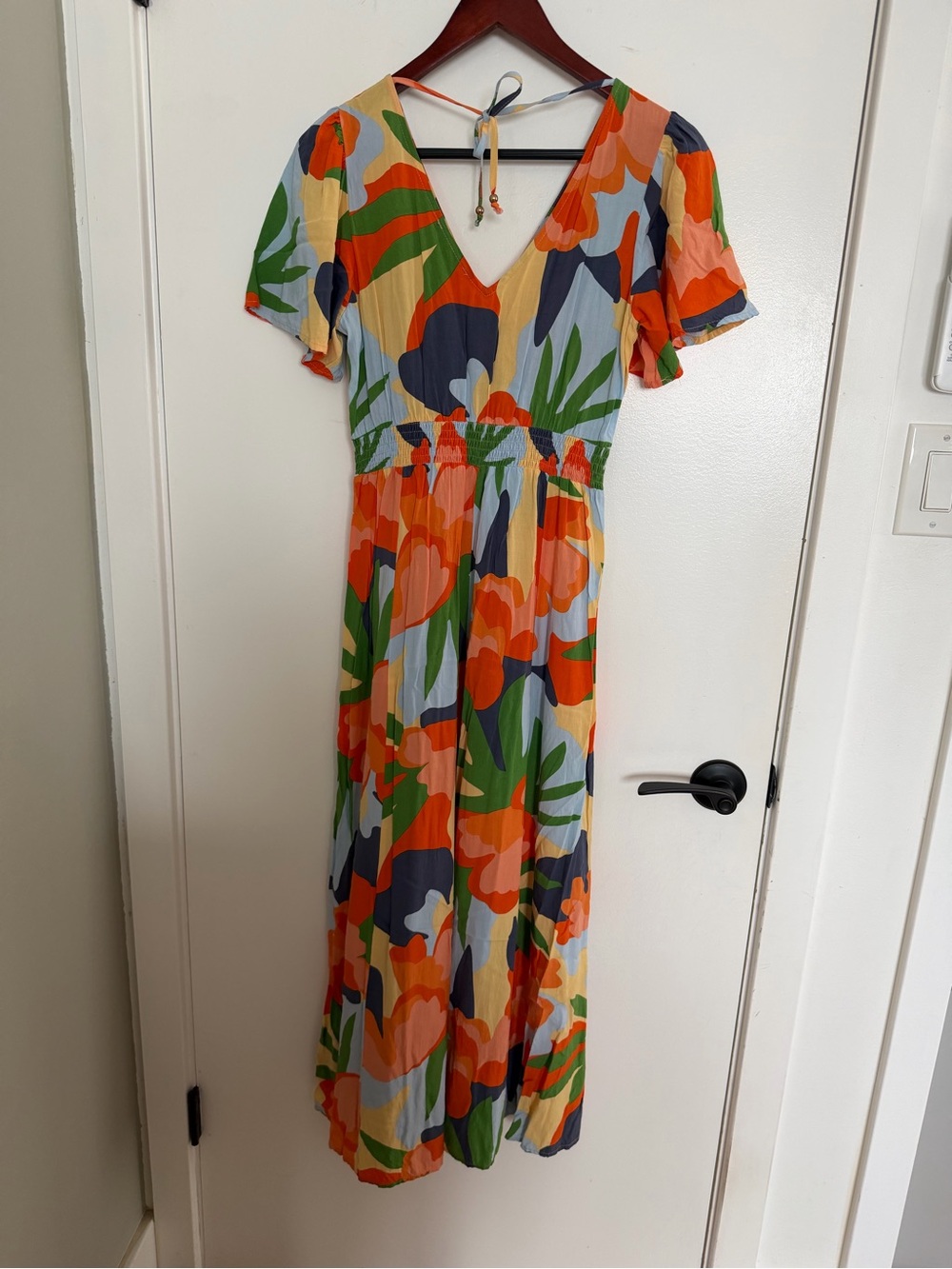 Abel the Label Vibrant Floral V-Neck Women’s dress - Picture 4 of 4